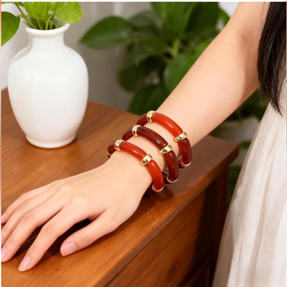 3 Pcs Stretch Stacking Bangle Set - Picture 4 of 5
